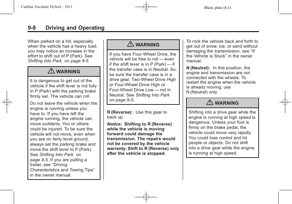 Cadillac 2011 Escalade Hybrid User Manual | Page 34 / 94