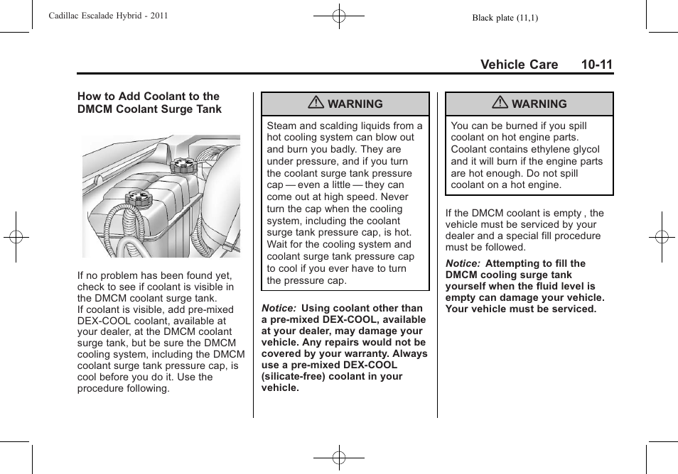 Cadillac 2011 Escalade Hybrid User Manual | Page 55 / 94
