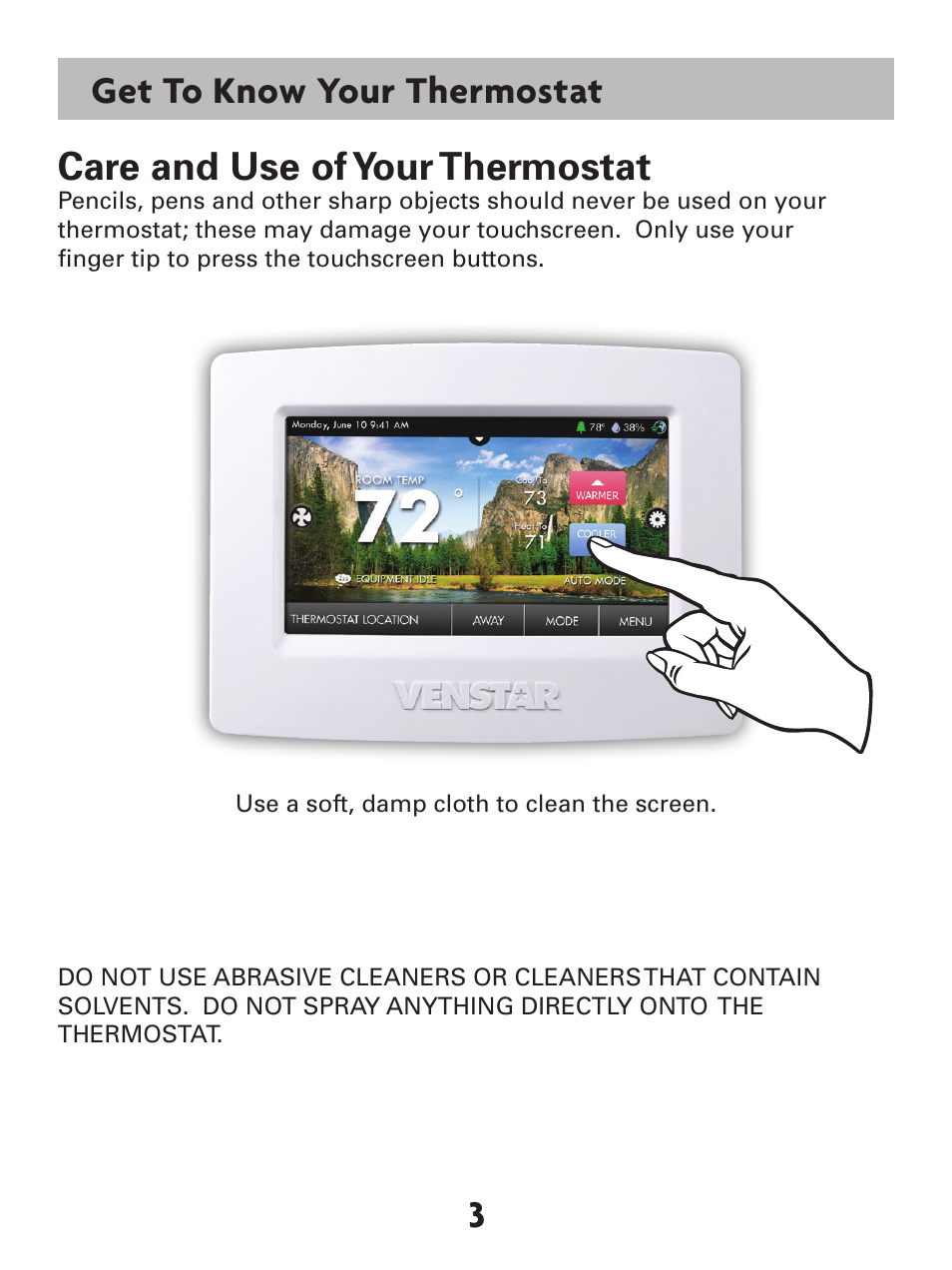 Venstar T7900 User Manual | Page 11 / 95