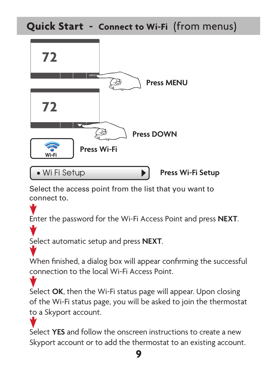 9quick start | Venstar T7900 User Manual | Page 17 / 95