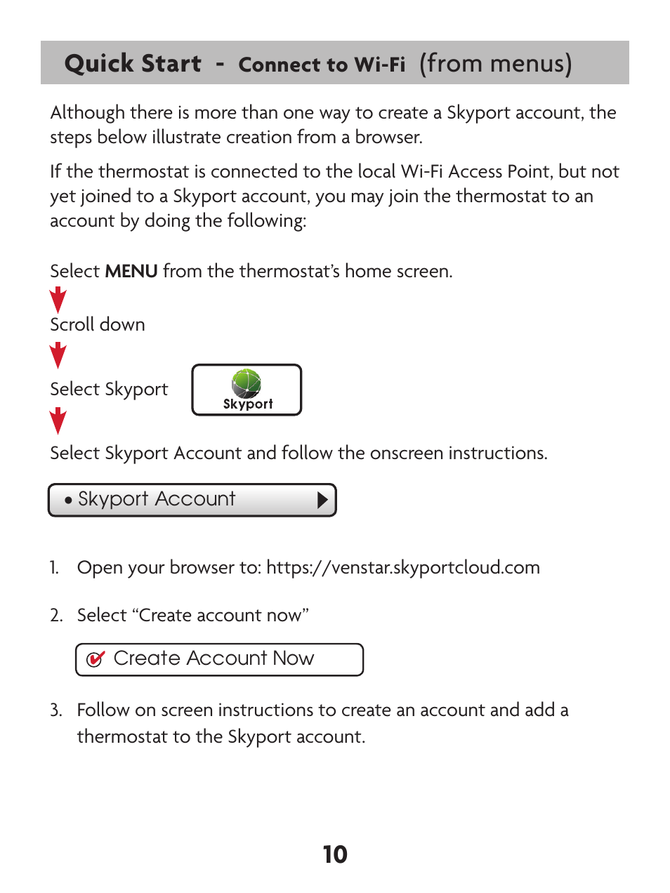 Quick start | Venstar T7900 User Manual | Page 18 / 95
