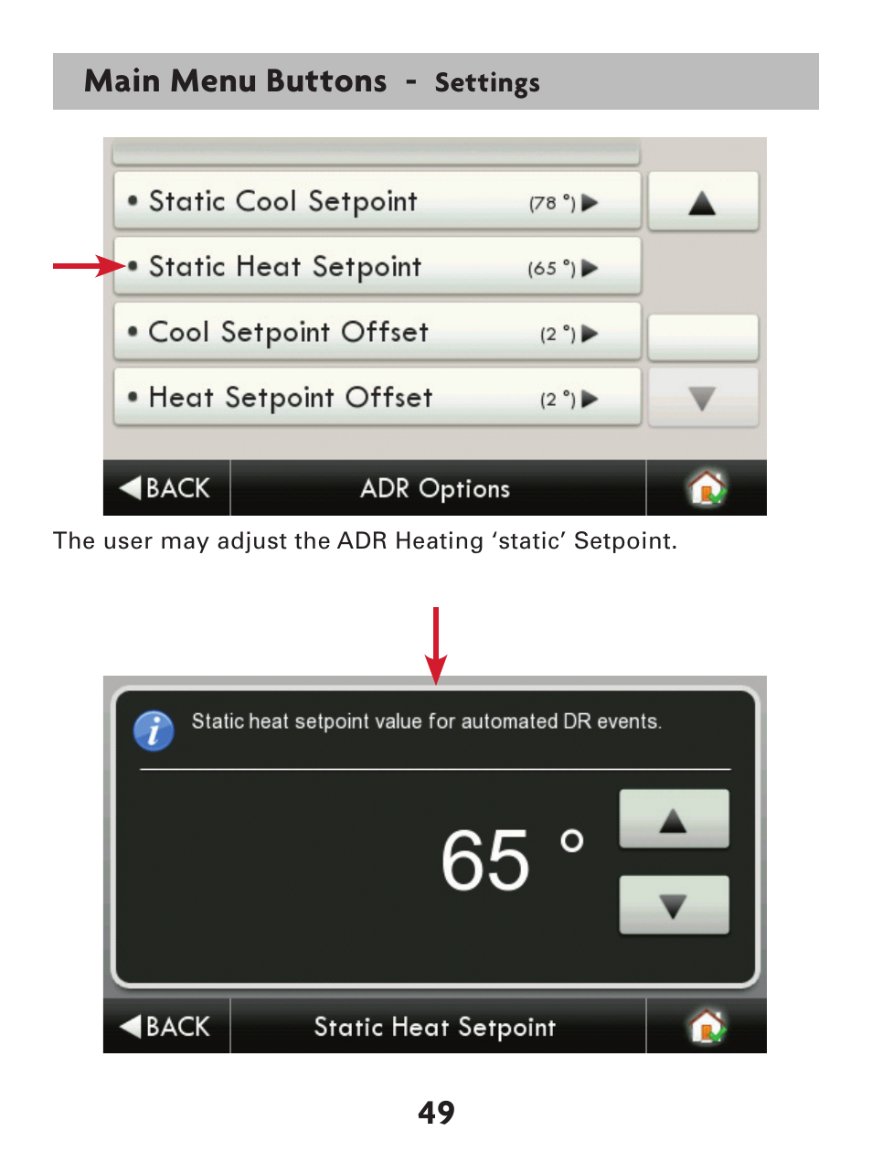 49 main menu buttons | Venstar T7900 User Manual | Page 57 / 95
