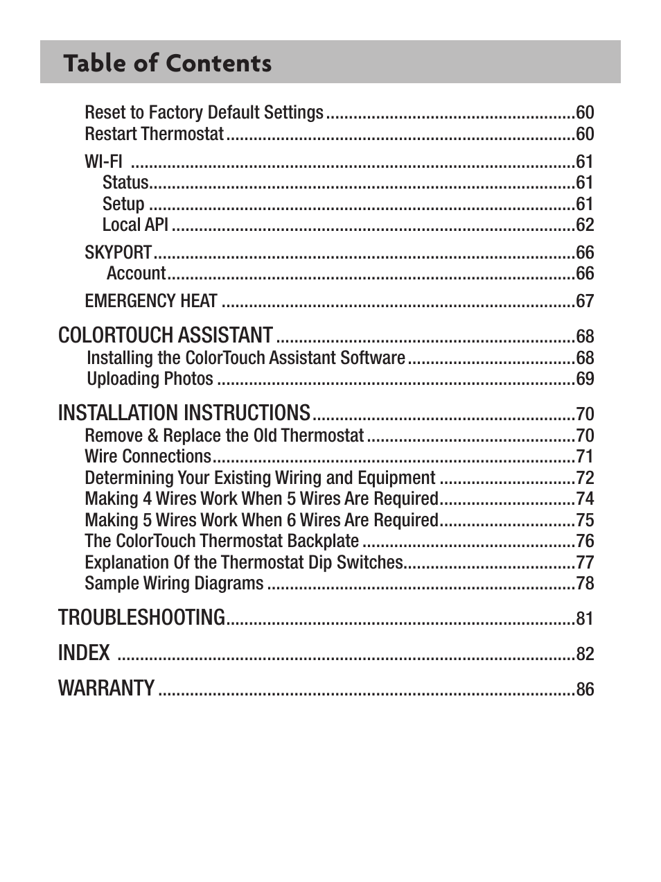 Venstar T7900 User Manual | Page 8 / 95