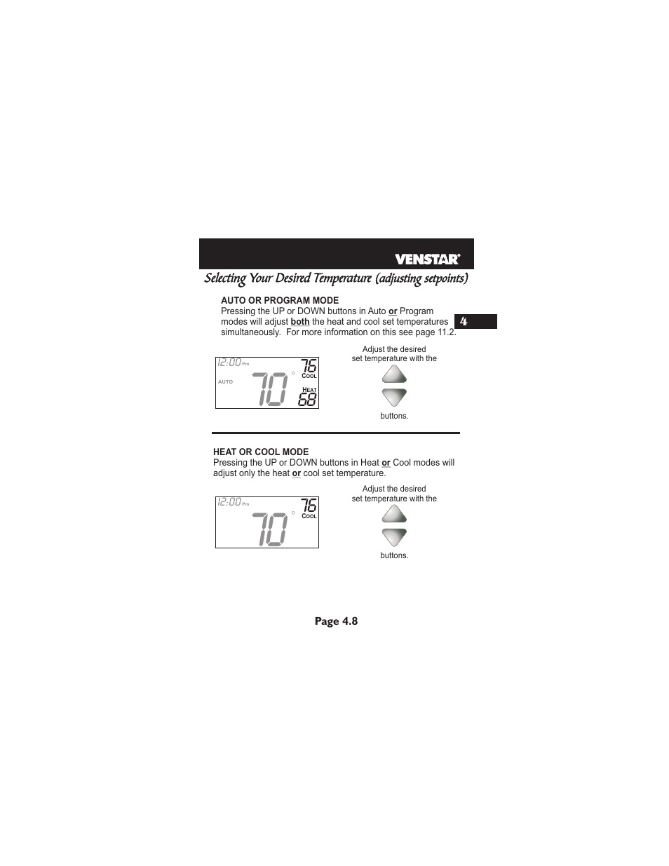 Venstar T1700 User Manual | Page 24 / 58