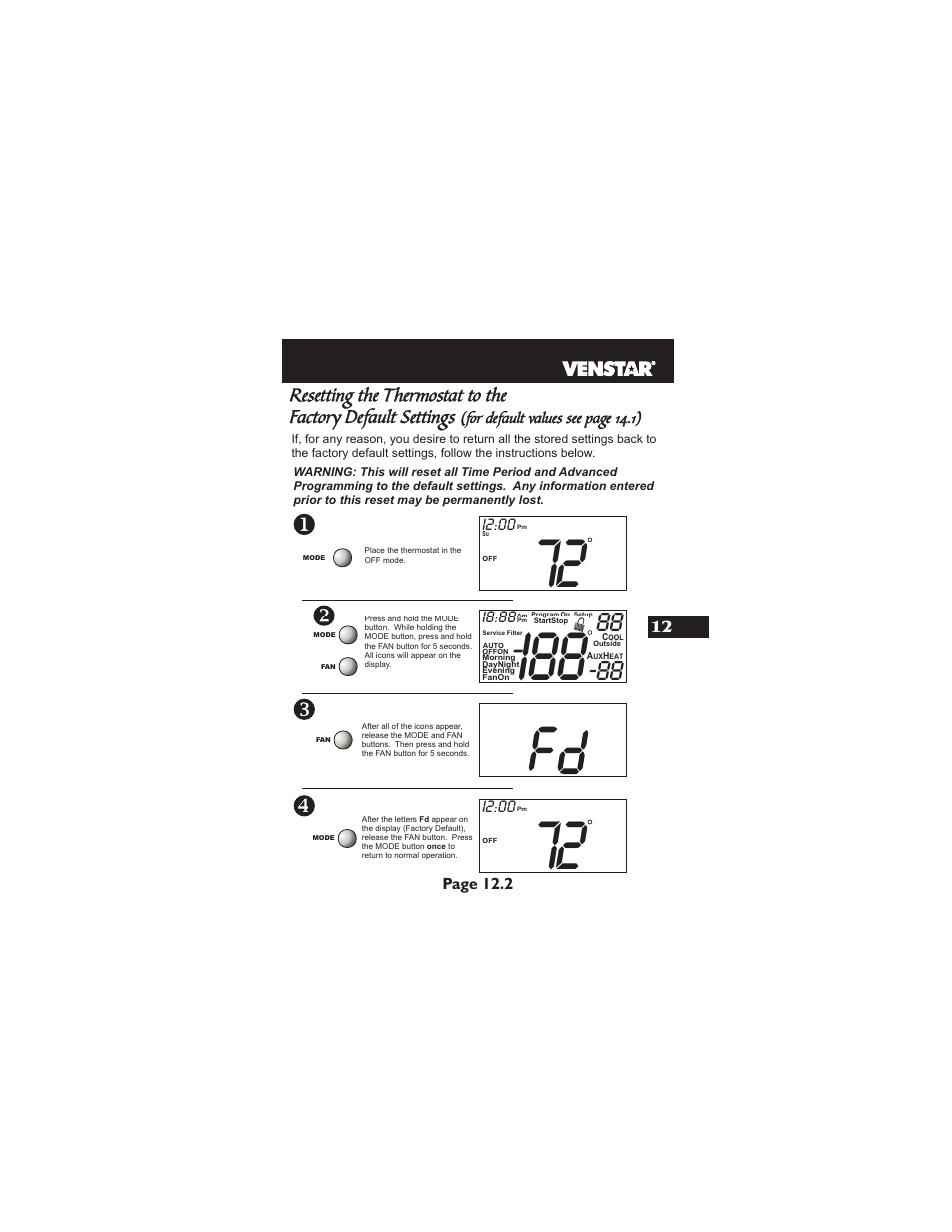 Venstar T1700 User Manual | Page 50 / 58