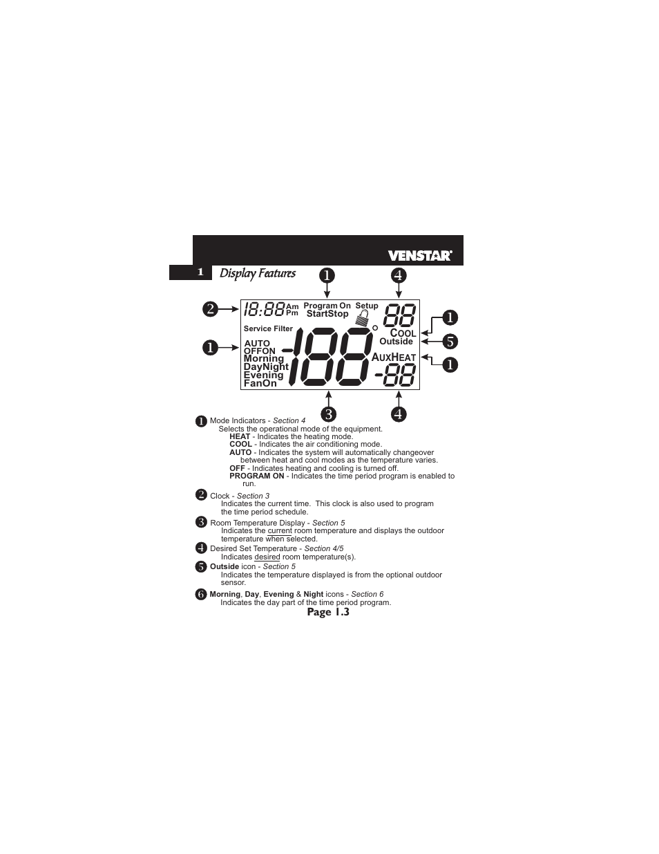 I8:88 | Venstar T1700 User Manual | Page 9 / 58