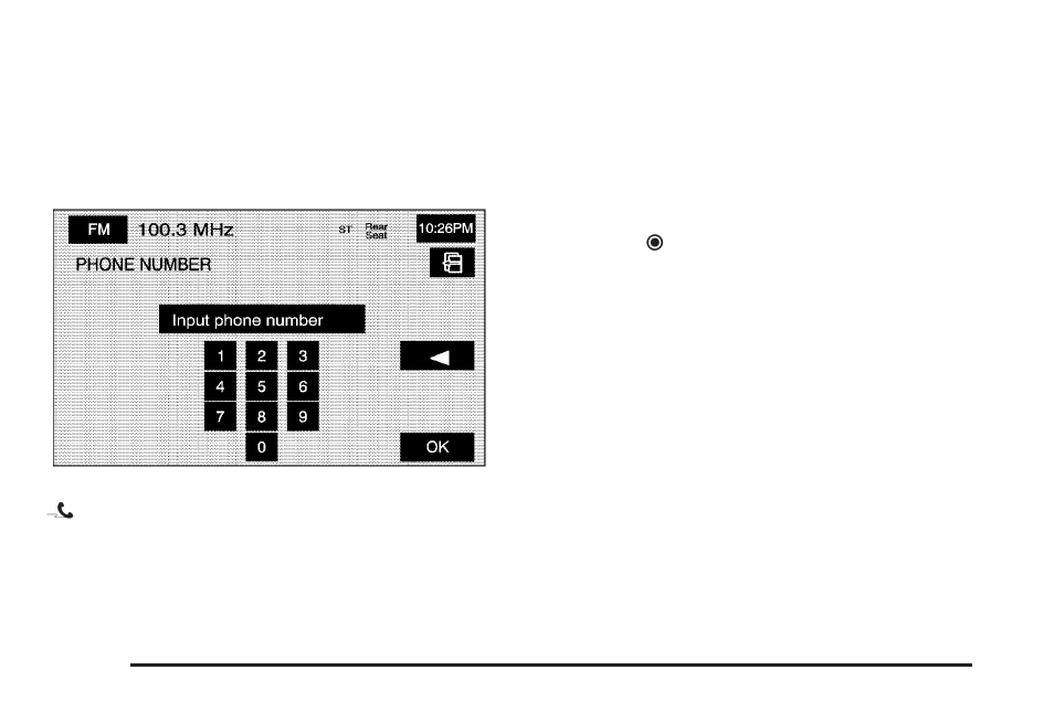 Phone number | Cadillac 2006 STS User Manual | Page 60 / 158