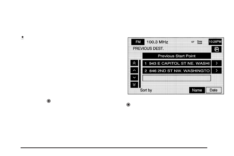 Previous destination | Cadillac 2006 STS User Manual | Page 63 / 158