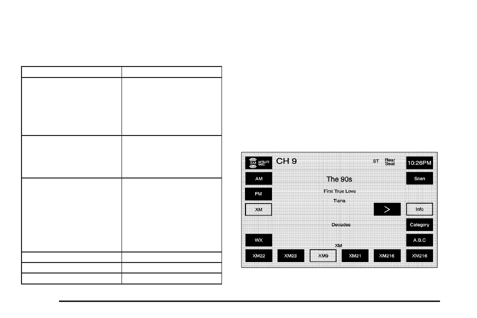 Xm™ satellite radio service | Cadillac 2006 STS User Manual | Page 92 / 158