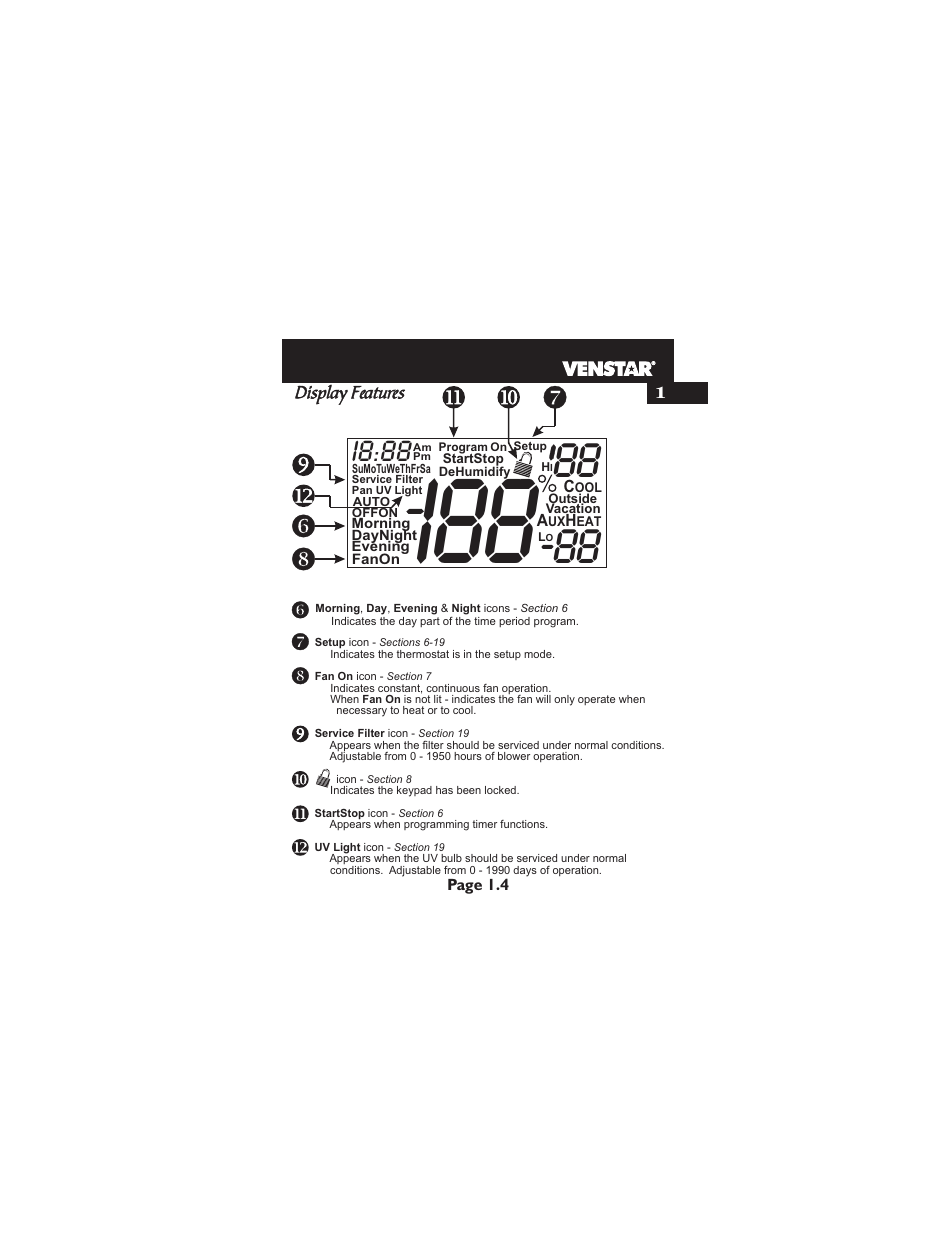 I8:88 | Venstar T1900 User Manual | Page 10 / 108