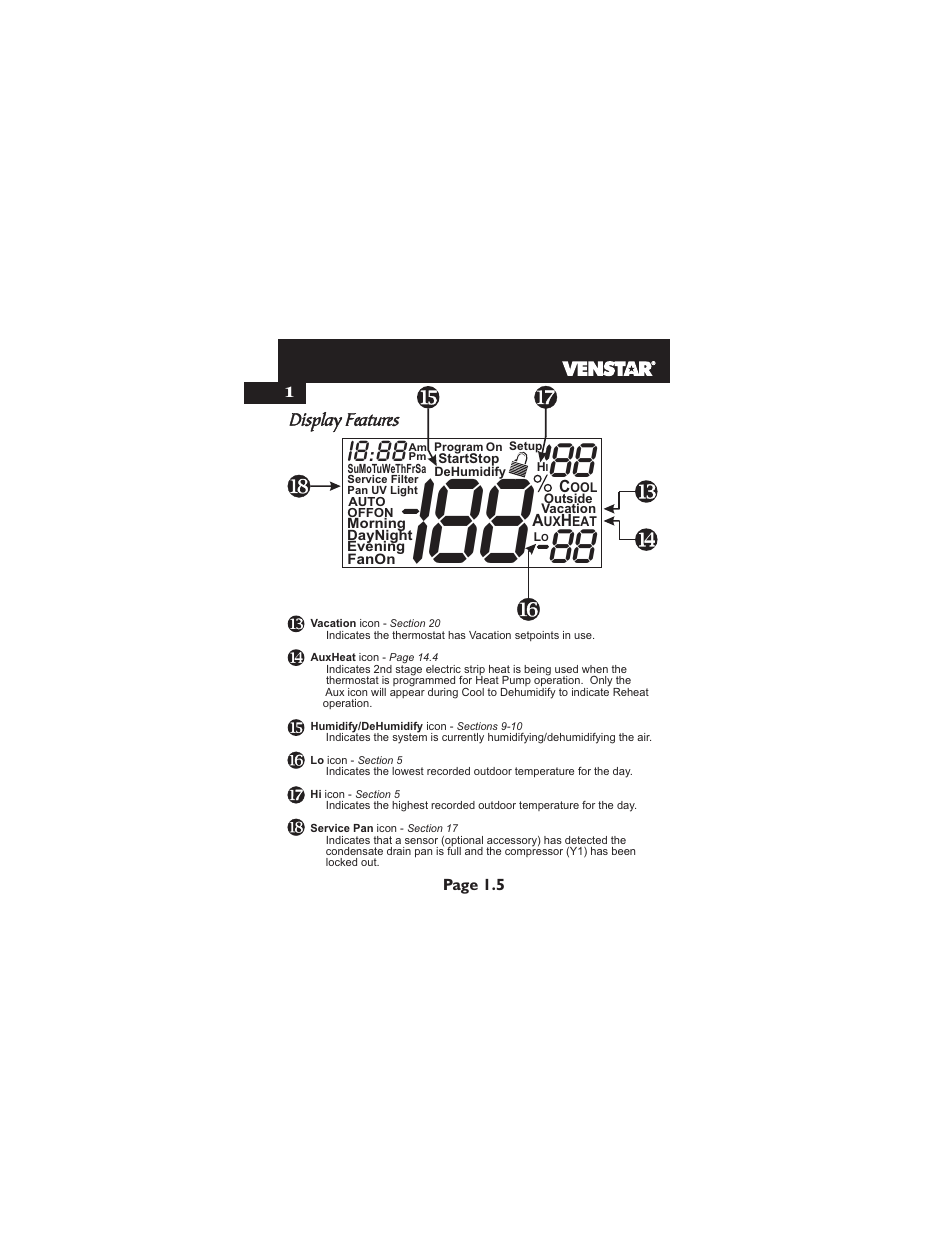 I8:88 | Venstar T1900 User Manual | Page 11 / 108