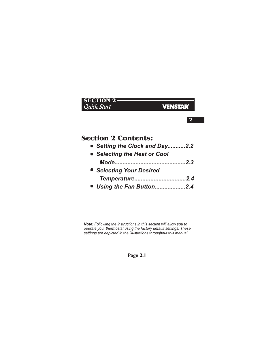 Venstar T1900 User Manual | Page 12 / 108