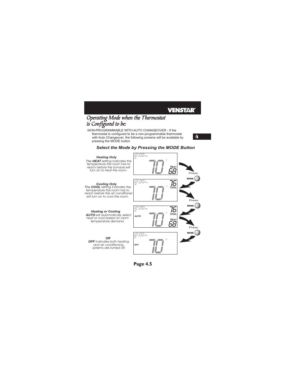 Venstar T1900 User Manual | Page 22 / 108