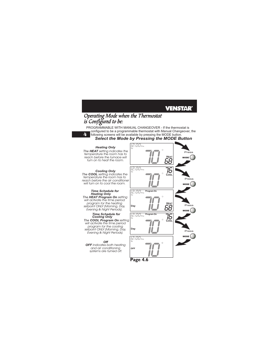 Venstar T1900 User Manual | Page 23 / 108