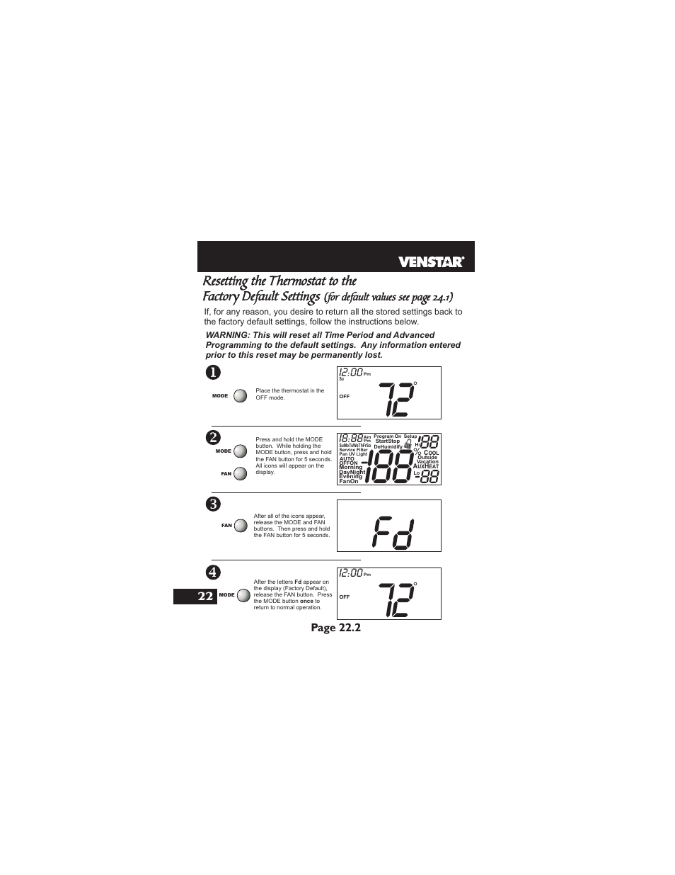 I2:00, I8:88 | Venstar T1900 User Manual | Page 97 / 108