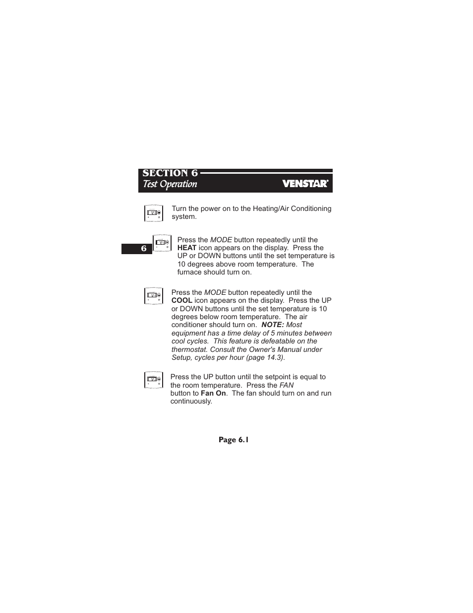 6page 6.1 | Venstar T1900 Installation User Manual | Page 21 / 24