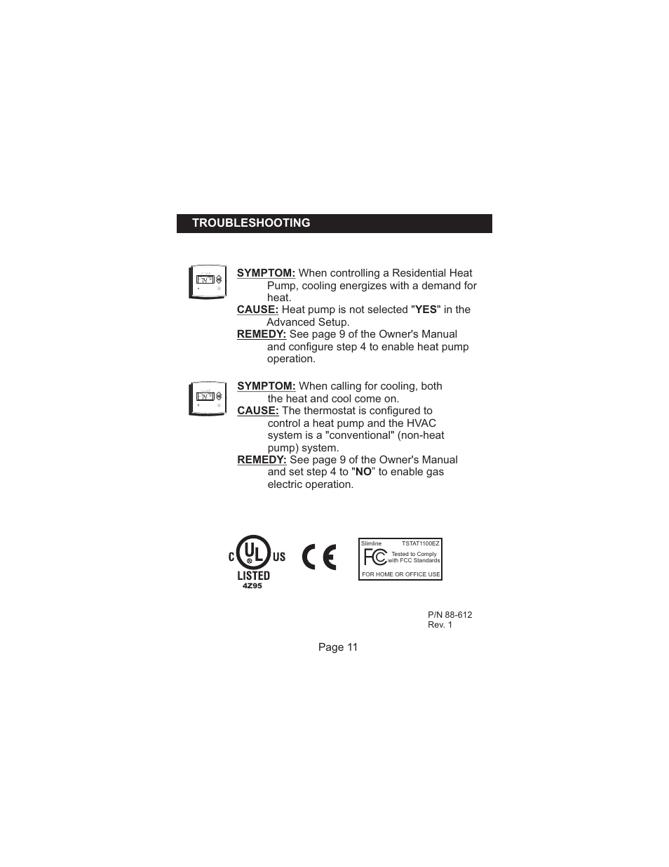 Venstar TSTATEZ User Manual | Page 12 / 12