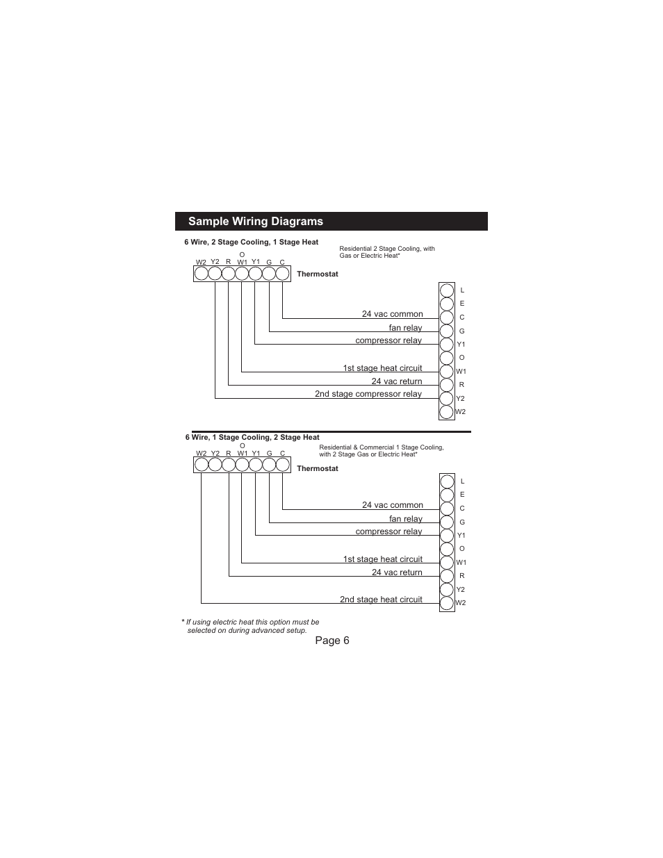 Sample wiring diagrams, Page 6 | Venstar TSTATEZ User Manual | Page 7 / 12