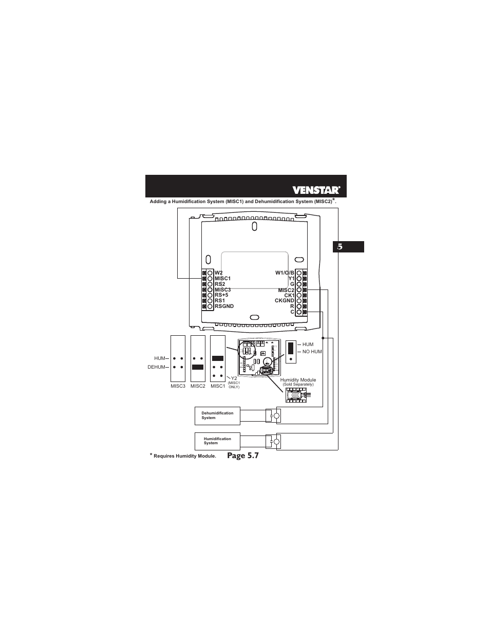 Page 5.7 5, Hp gas b o elec gas (f a n ) | Venstar T2700 Installation User Manual | Page 18 / 23