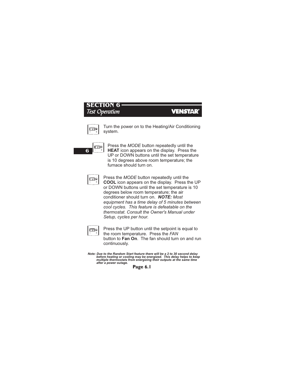 6page 6.1 | Venstar T2800 Installation User Manual | Page 21 / 24