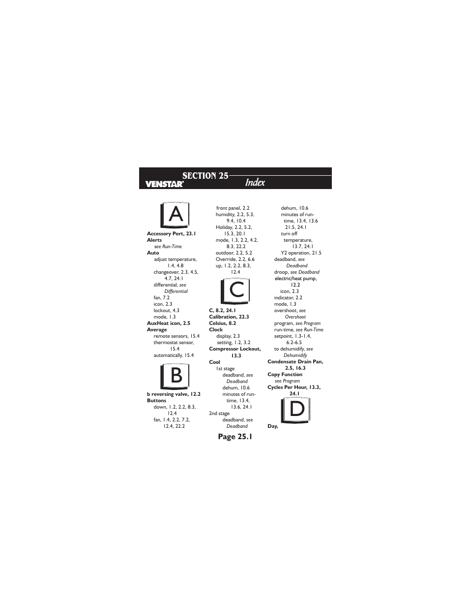 Ab c | Venstar T2900 User Manual | Page 106 / 113