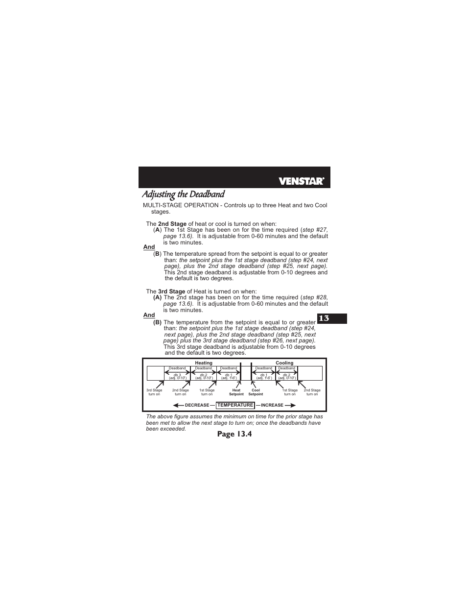 Adjusting the deadband | Venstar T2900 User Manual | Page 66 / 113