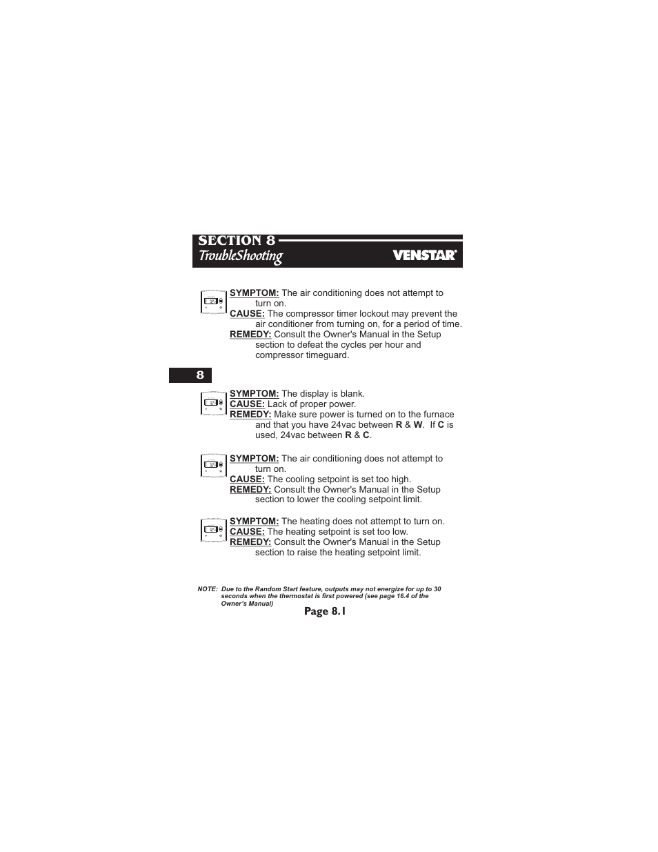 Page 8.1 | Venstar T2900 Installation User Manual | Page 23 / 24