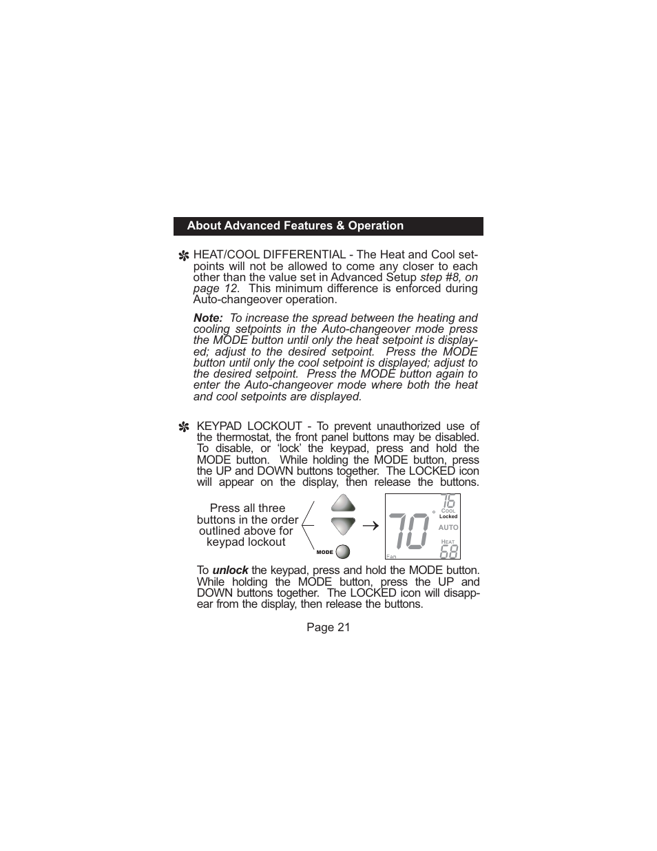 Venstar T1070 User Manual | Page 22 / 30