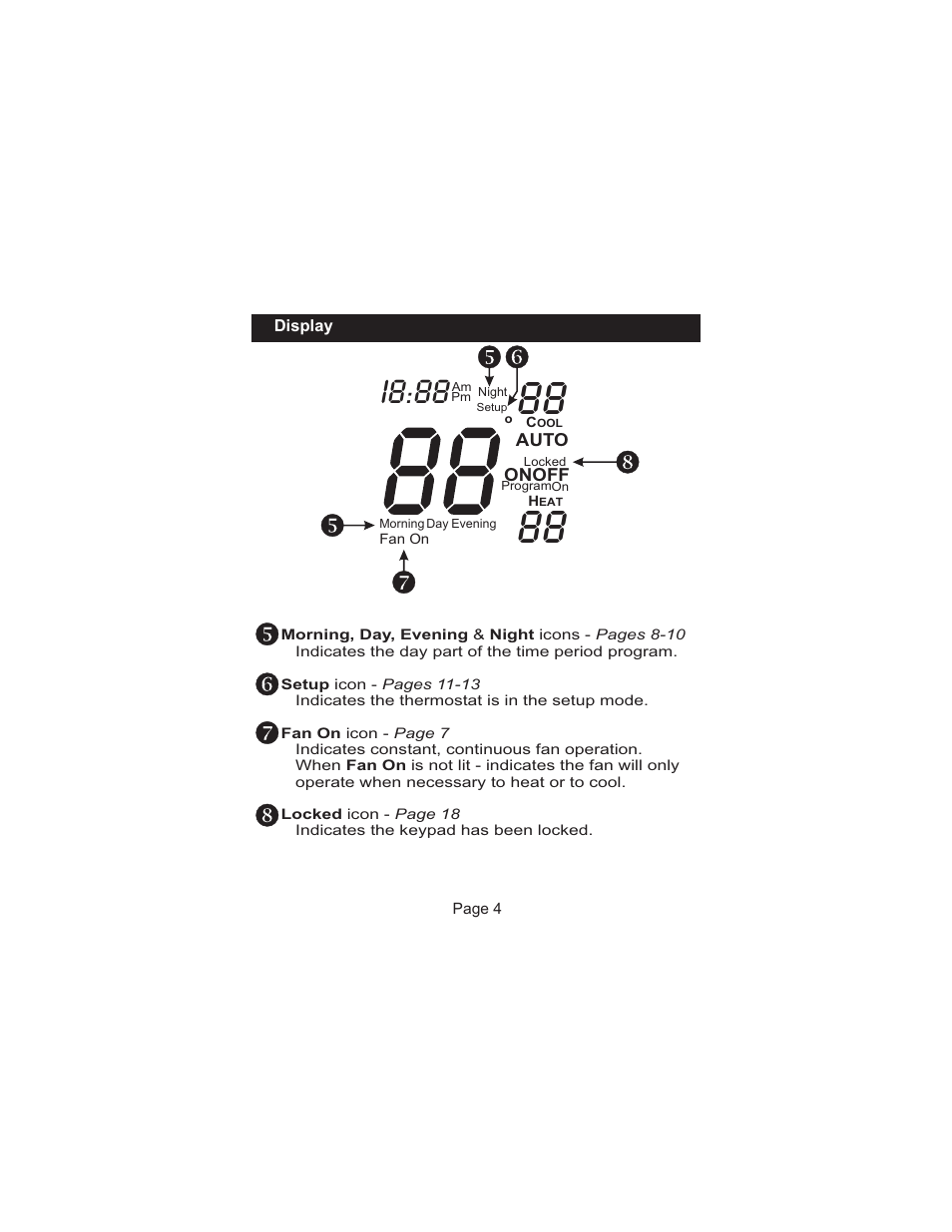 I8:88 | Venstar T1000FS User Manual | Page 5 / 20