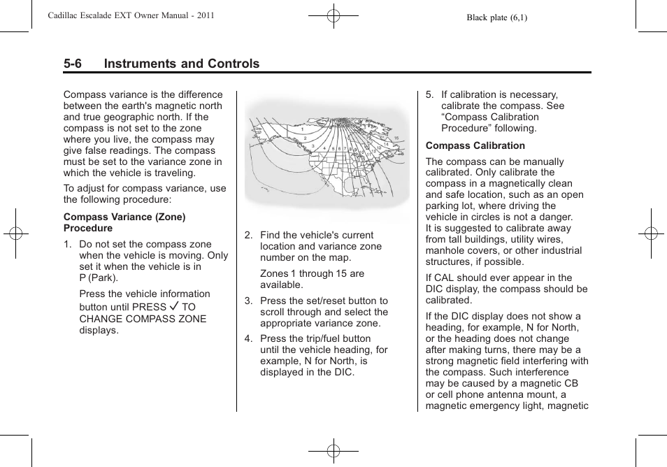 6 instruments and controls | Cadillac 2011 Escalade EXT User Manual | Page 136 / 508