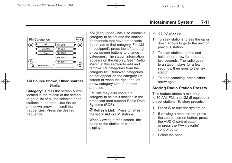 Y © ¨ z | Cadillac 2011 Escalade EXT User Manual | Page 201 / 508