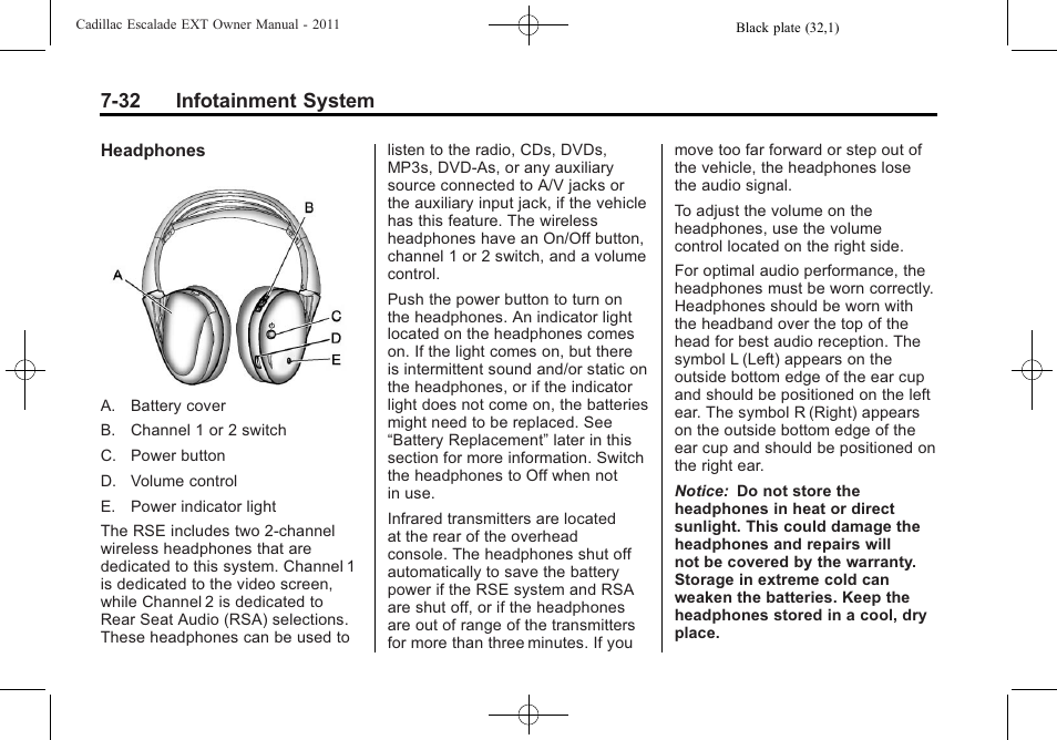 32 infotainment system | Cadillac 2011 Escalade EXT User Manual | Page 222 / 508