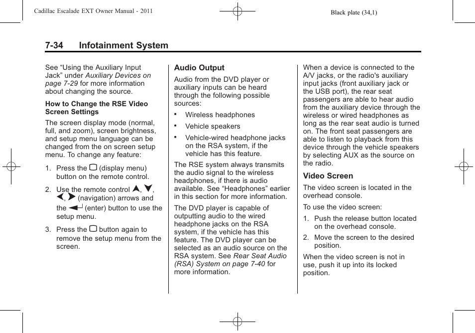 Cadillac 2011 Escalade EXT User Manual | Page 224 / 508