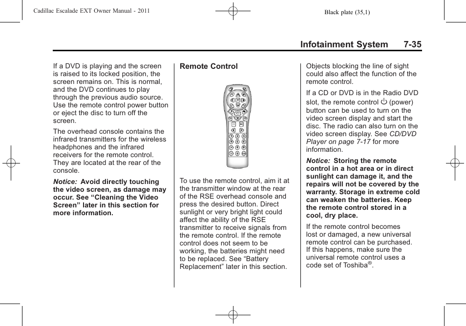 Infotainment system 7-35 | Cadillac 2011 Escalade EXT User Manual | Page 225 / 508