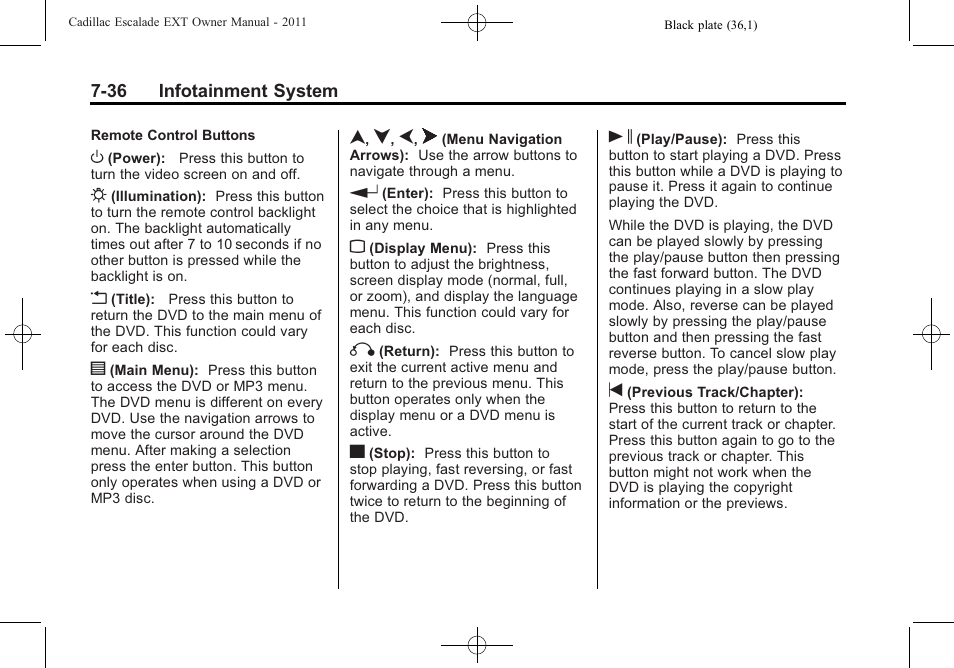 Cadillac 2011 Escalade EXT User Manual | Page 226 / 508