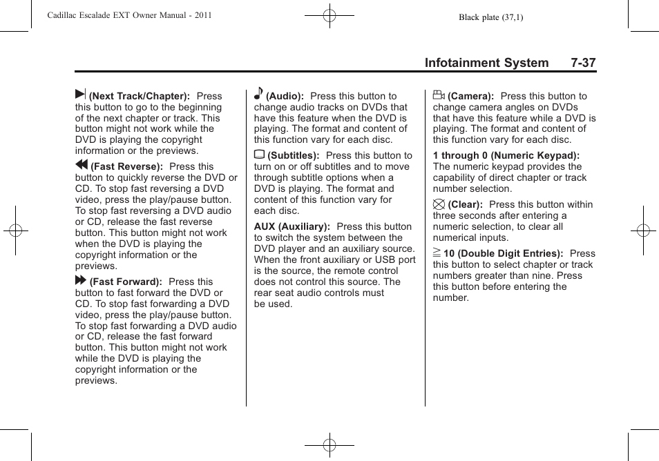 Cadillac 2011 Escalade EXT User Manual | Page 227 / 508