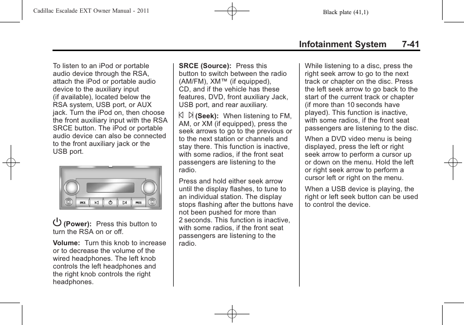 Cadillac 2011 Escalade EXT User Manual | Page 231 / 508