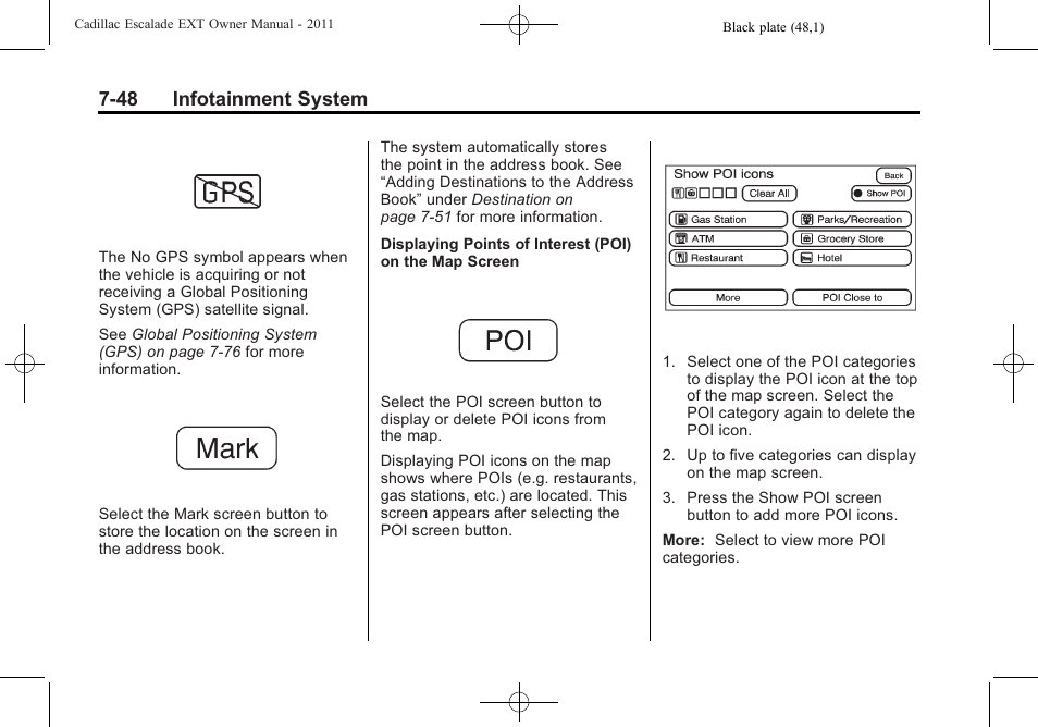 48 infotainment system | Cadillac 2011 Escalade EXT User Manual | Page 238 / 508