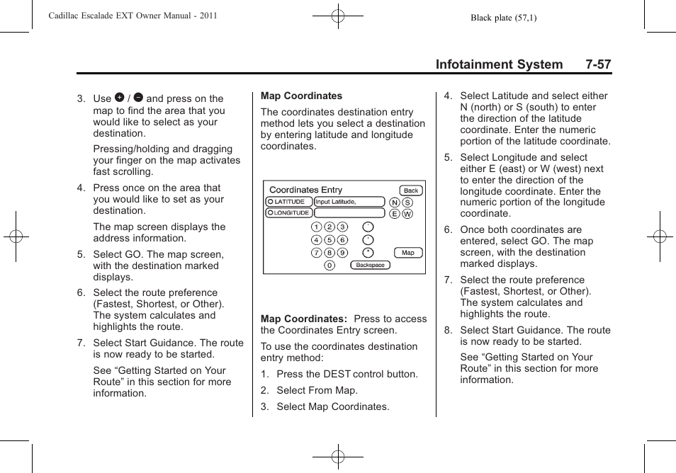 Infotainment system 7-57 | Cadillac 2011 Escalade EXT User Manual | Page 247 / 508