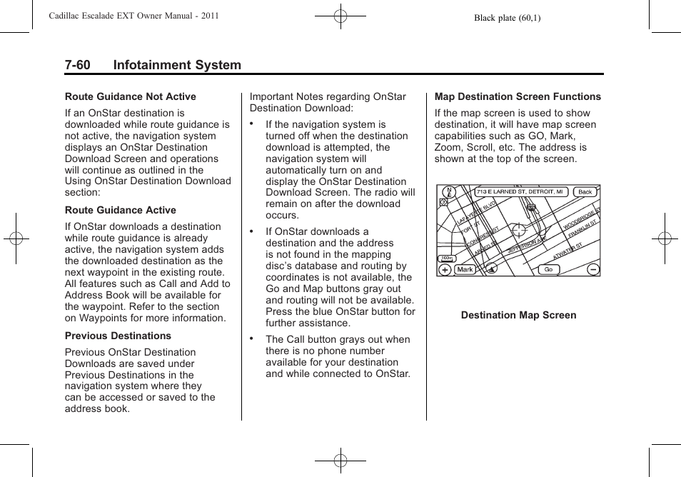 60 infotainment system | Cadillac 2011 Escalade EXT User Manual | Page 250 / 508