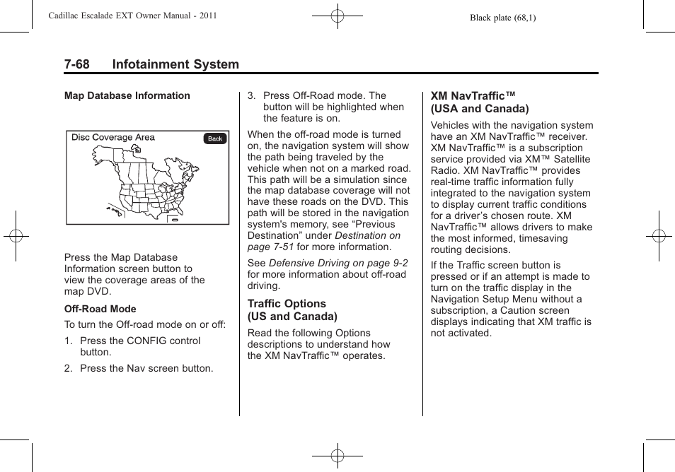 68 infotainment system | Cadillac 2011 Escalade EXT User Manual | Page 258 / 508