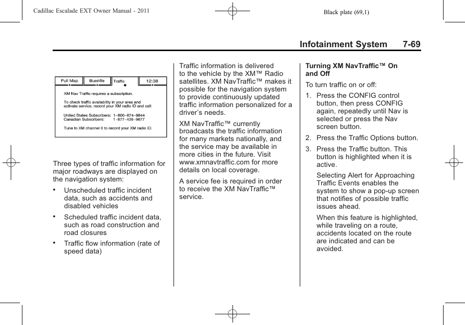 Infotainment system 7-69 | Cadillac 2011 Escalade EXT User Manual | Page 259 / 508