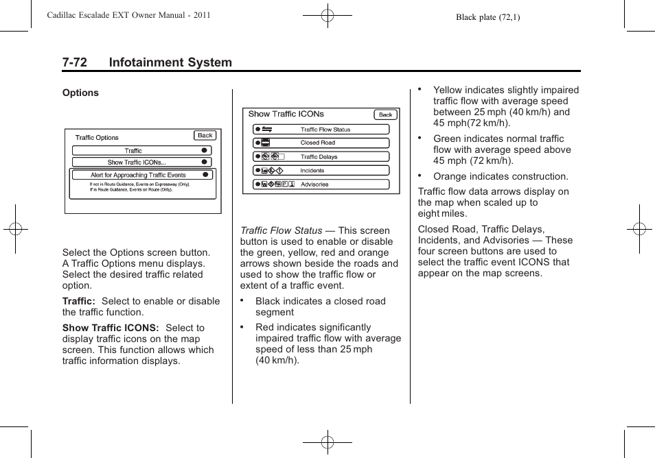 72 infotainment system | Cadillac 2011 Escalade EXT User Manual | Page 262 / 508