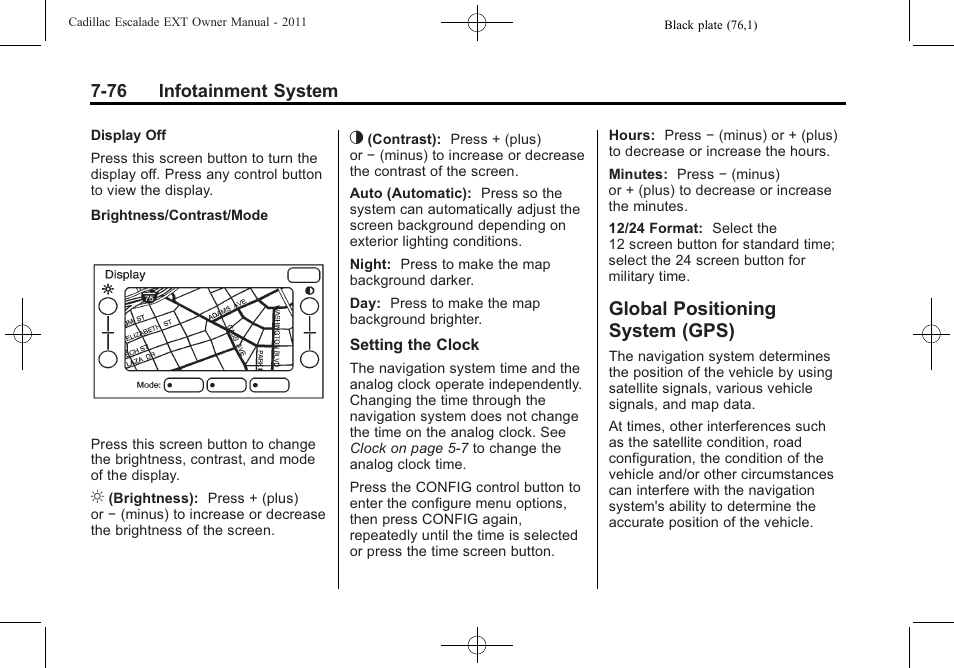 Global positioning system (gps), Global positioning | Cadillac 2011 Escalade EXT User Manual | Page 266 / 508