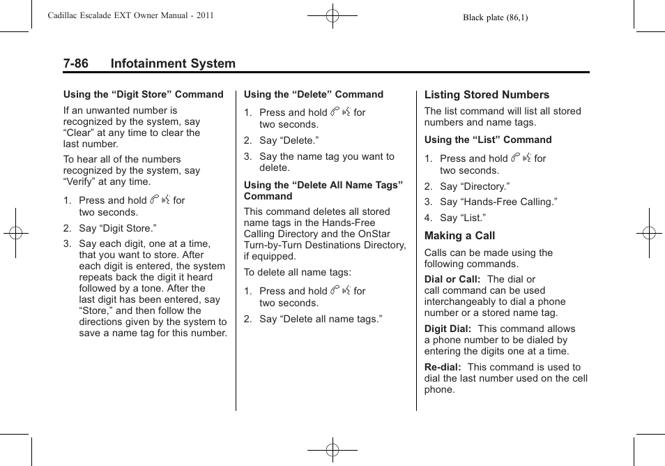 Cadillac 2011 Escalade EXT User Manual | Page 276 / 508