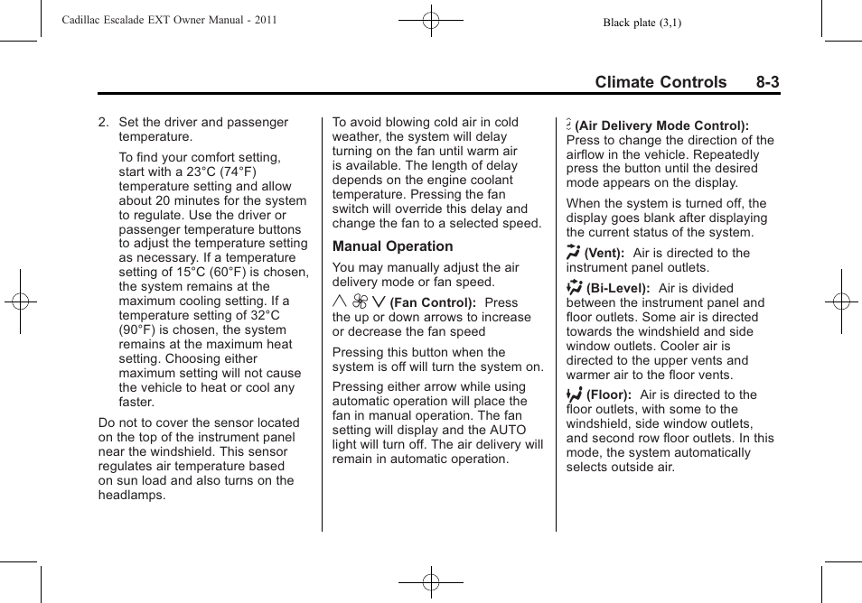 Y 9 z | Cadillac 2011 Escalade EXT User Manual | Page 283 / 508