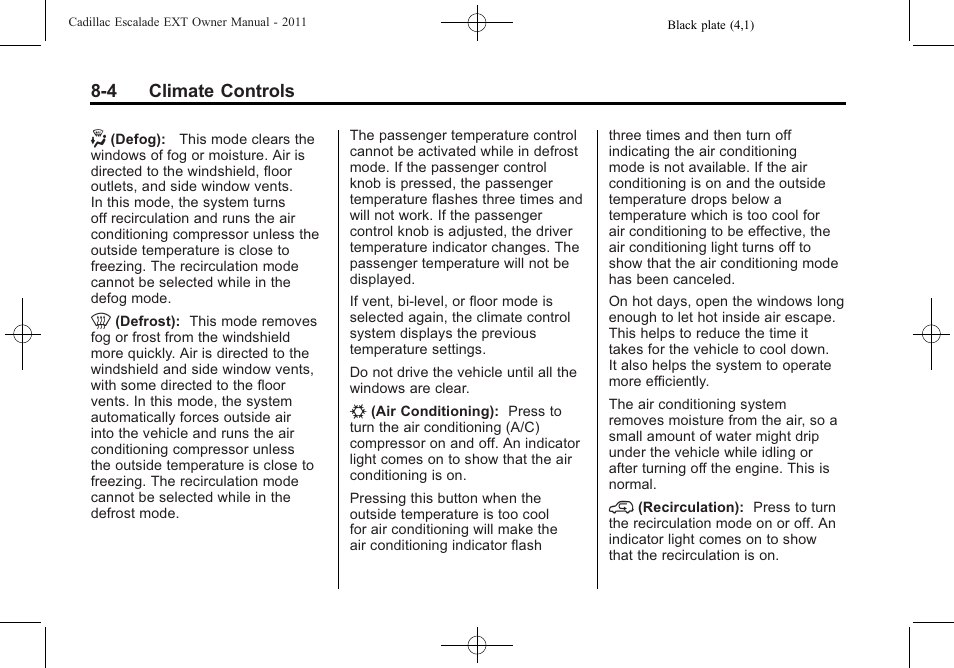 Cadillac 2011 Escalade EXT User Manual | Page 284 / 508