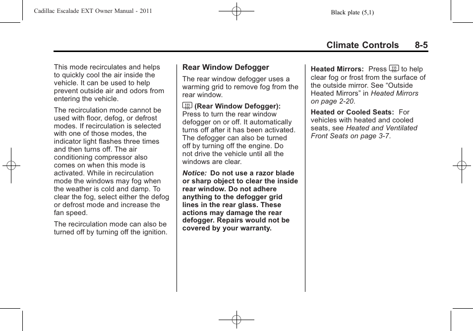 Cadillac 2011 Escalade EXT User Manual | Page 285 / 508