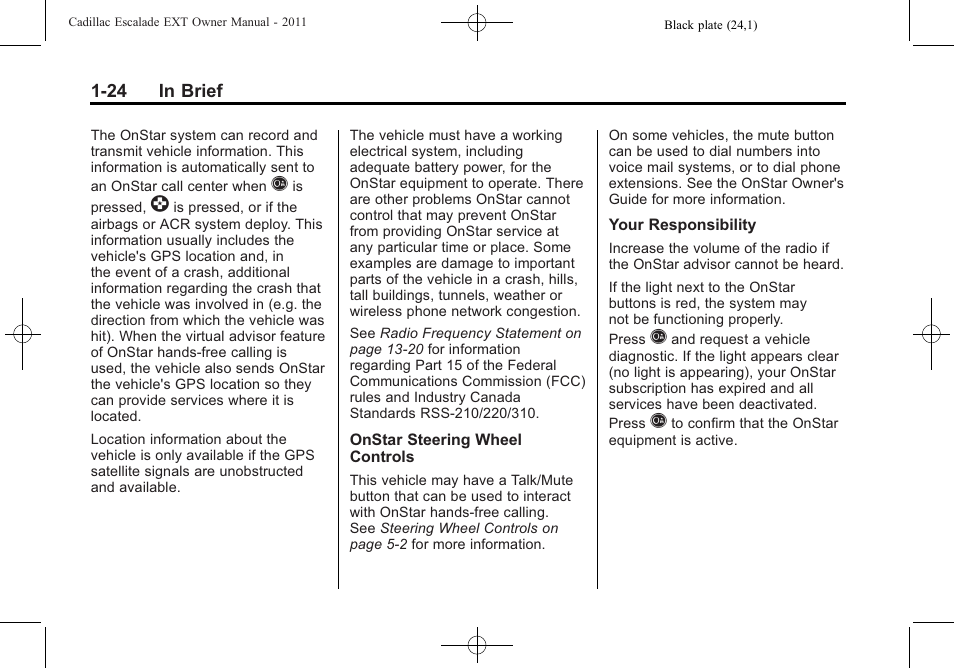 Cadillac 2011 Escalade EXT User Manual | Page 30 / 508