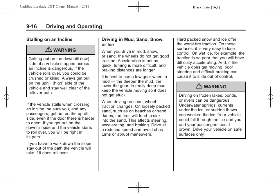 Cadillac 2011 Escalade EXT User Manual | Page 302 / 508